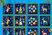 Christmas Night Magical Forest Set, an Object Graphic by Iraida_Bearlala (Thumbnail 2 of 11)