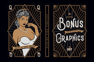 Black Queen Font Bonus Graphics