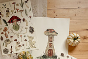 MUSHROOMCORE watercolor forest, a Seasonal Illustration by LiChu Art (Thumbnail 2 of 17)