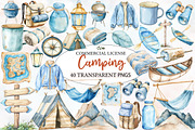 Summer Camping Clipart, an Illustration by Designworld (Thumbnail 1 of 6)