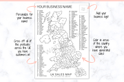 UK Sales Postcode Map - Editable!, a Stationery Template by Templatables (Thumbnail 2 of 9)