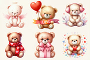 Valentine Teddy with Elements Clipar, an Illustration by DreamCafeArt (Thumbnail 2 of 6)