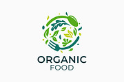Organic Food Logo Green Leaves, a Branding & Logo Template by Signatoro (Thumbnail 2 of 3)
