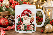 Christmas Gnome Faux Yarn Design, a Seasonal Illustration by Vachira Digital Studio (Thumbnail 7 of 10)
