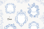 Azure Baroque LineArt, a Decorative Illustration by SunnyAfternoons (Thumbnail 5 of 15)