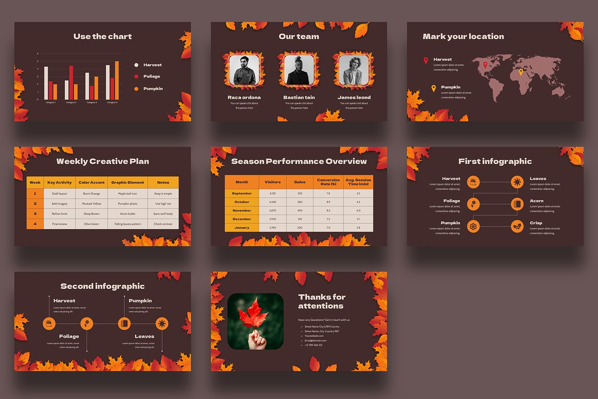 Autumn Presentation Template preview 4