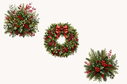 Watercolor Christmas Llamas Clipart, a Seasonal Illustration by Designworld (Thumbnail 4 of 4)