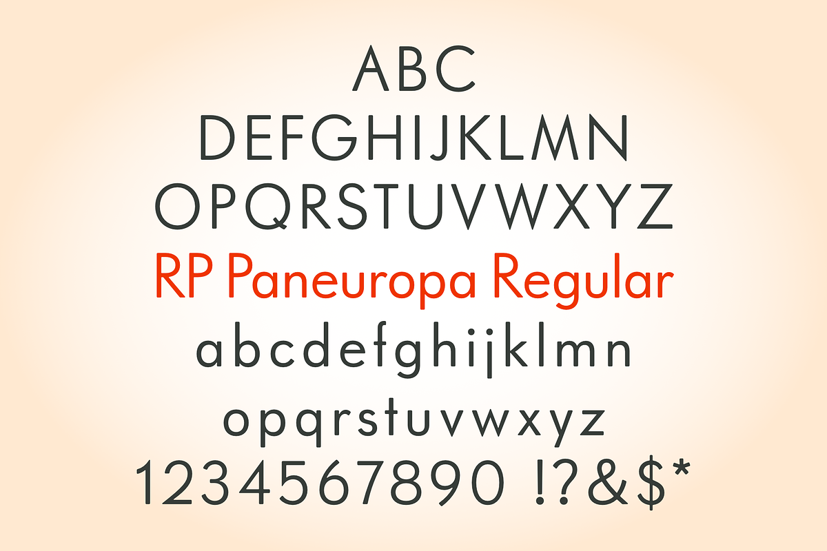 RP Paneuropa - retro geometric sans preview 5