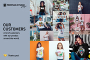 T-Shirt Mock-Up Set, a Shirt Mockup by Freeman Studio (Thumbnail 10 of 15)