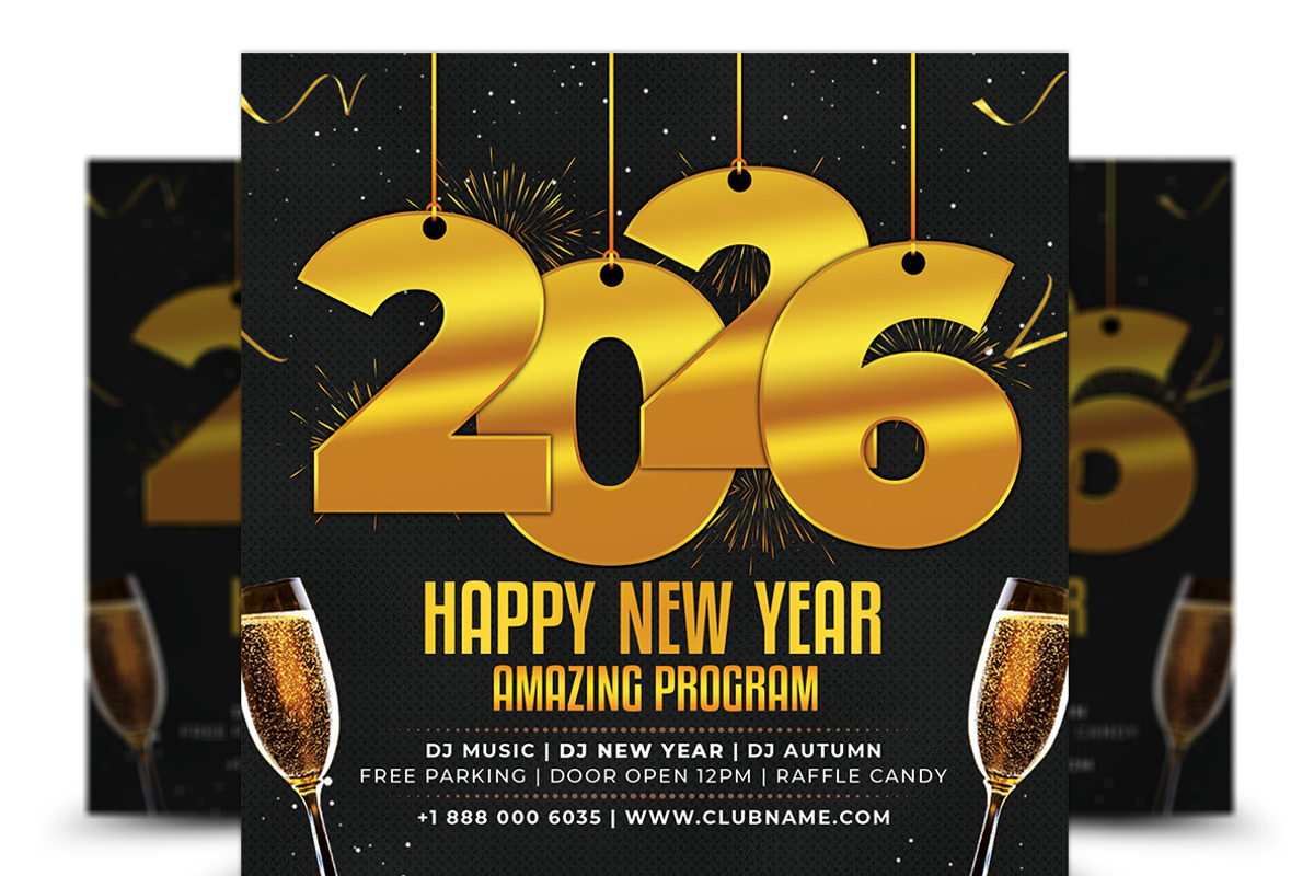 New Year Flyer, a Flyer Template by AfzaalGraphics (Photo 1 of 2)