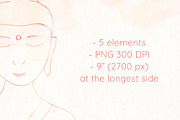 Calm Meditation watercolor clipart, an Object Graphic by SweetRenieDesigns (Thumbnail 2 of 3)