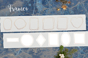 Christmas watercolor gold frames, a Decorative Illustration by Yuliya Art (Thumbnail 9 of 10)