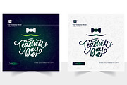 Teacher's Day Post Banner Design, a Social Media Template by Tahnix Creative (Thumbnail 9 of 11)