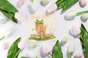 Easter garden Watercolor Clipart, an Illustration by Estúdio Lin (Thumbnail 5 of 7)
