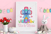 Crochet He Is Risen Easter Day PNG, an Illustration by Canvas Craft (Thumbnail 3 of 6)