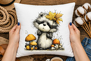 Cute Woodland Animals Clipart, a Seasonal Illustration by OK Design (Thumbnail 4 of 6)