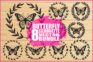 Nature Butterfly Vector Bundle, an Illustration by yasushie