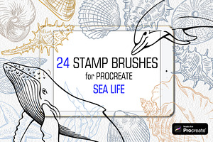 Sea life Procreate Stamp brushes