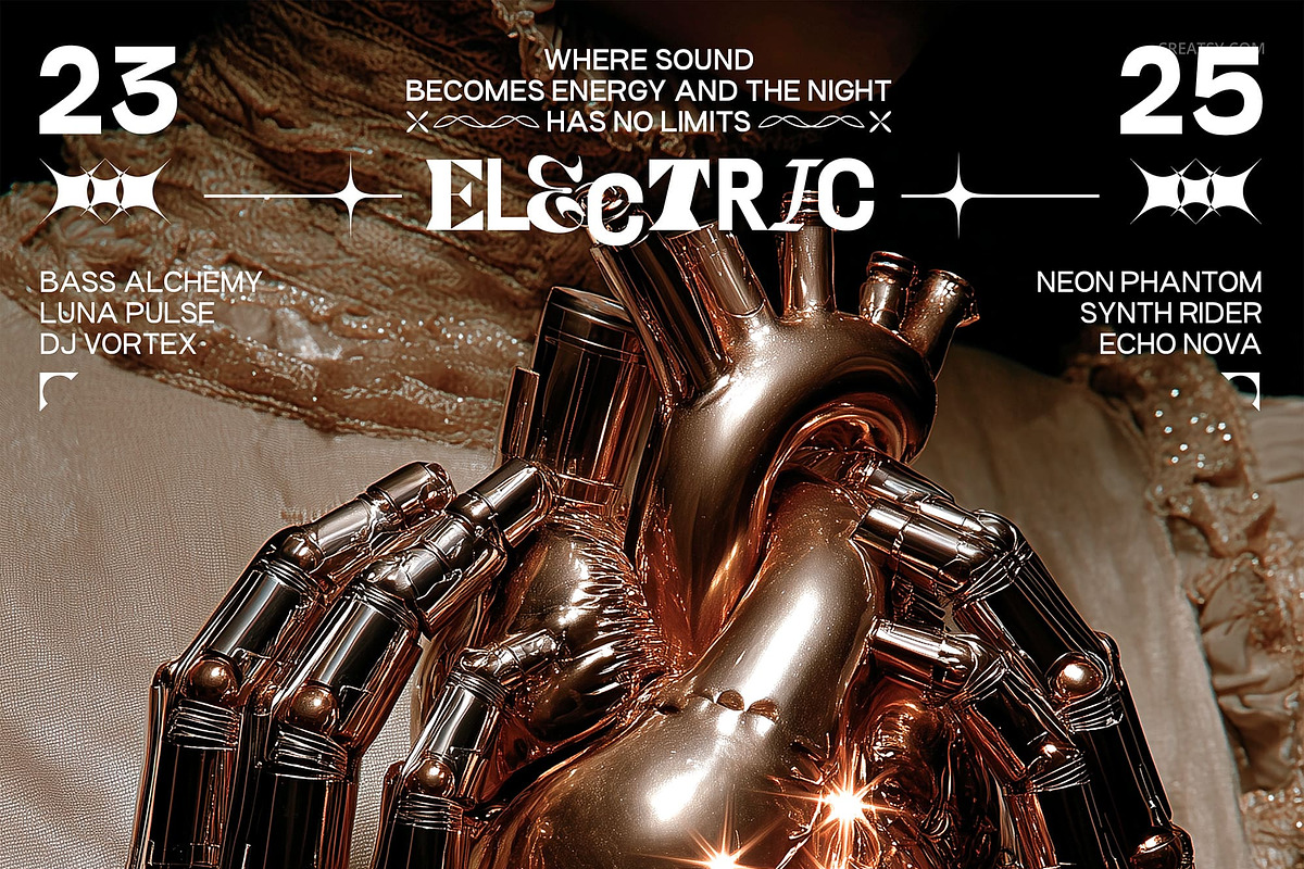 Iron Heart Desire Poster Template, a Poster Template by creatsy5 (Photo 3 of 4)
