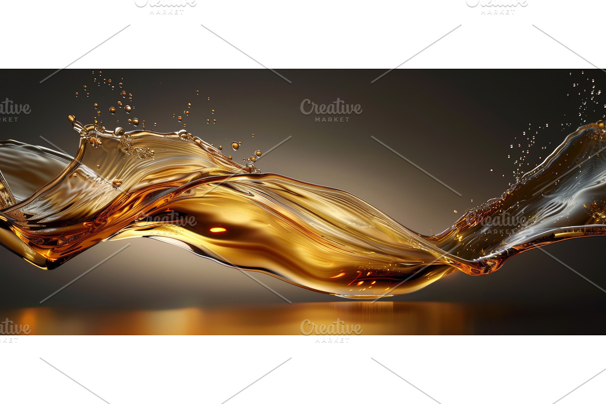 Flow of Liquid Oil, a Food Illustration by BazziBa♥