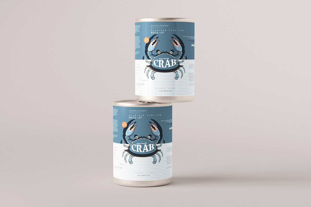 Aluminum Food Can Mockups - Large, a Cups & Container Mockup by pmvch (Photo 18 of 31)