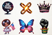 juneteenth Sublimation Clipart, an Illustration by RobertsArt (Thumbnail 7 of 7)