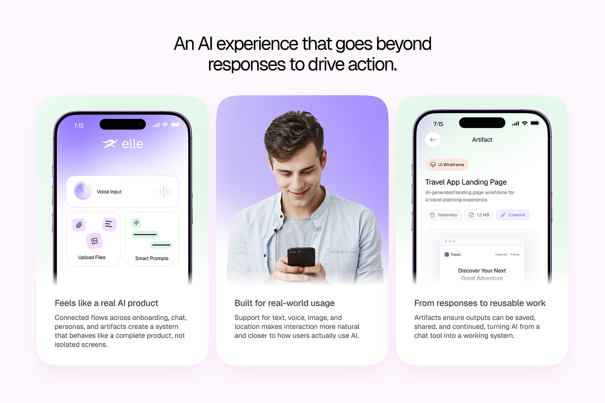 Elle AI Chat App UI Kit - Figma, an UI Kit Template by Brickclay (Photo 6 of 14)