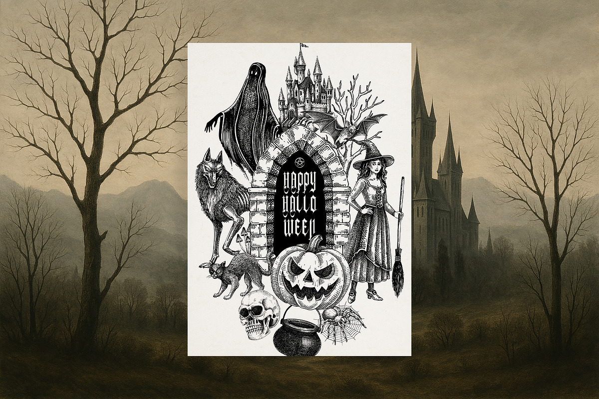 Halloween & Witchcraft Vector Bundle, a Seasonal Illustration by Yevheniia (Photo 15 of 15)