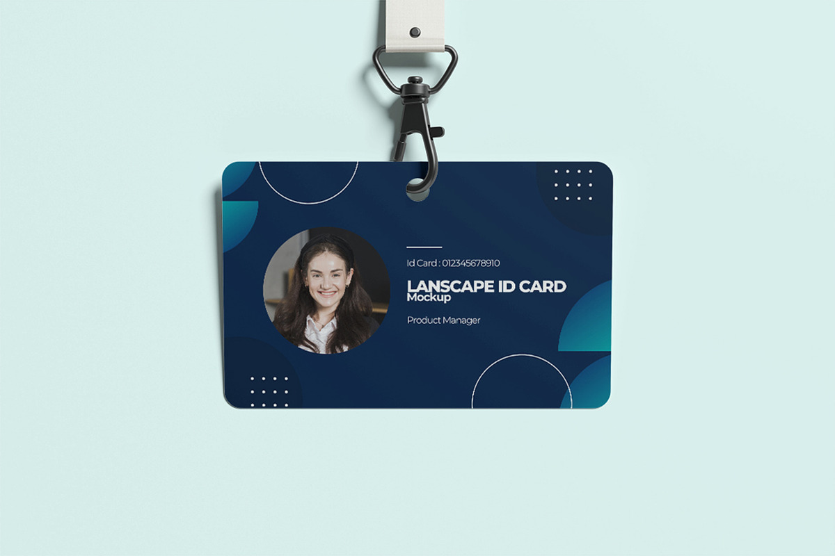 ID Card Landscape Mockup, an Advertising Mockup by xavier_studio (Photo 4 of 5)