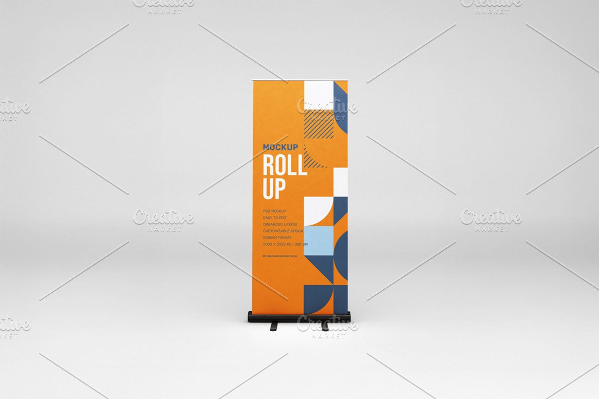 Rollup Mockup, an Advertising Mockup by Qaleb Studio