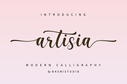 Artisia a Modern Calligraphy Font, a Script Font by Basnistudio (Thumbnail 1 of 7)