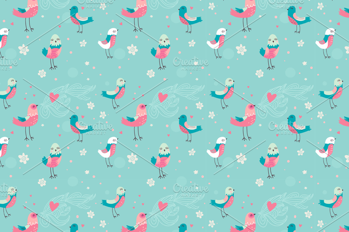 Romantic birds, a Decorative Illustration by totokumi (Photo 3 of 4)