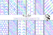 Seamless Iridescent Geometrics, a Pattern Graphic by RaccoonGirl Design (Thumbnail 1 of 3)