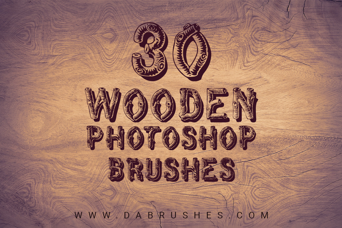 Wooden Texture Brushes - Photoshop, a Brush Add-On by DuoFankaar (Photo 1 of 9)