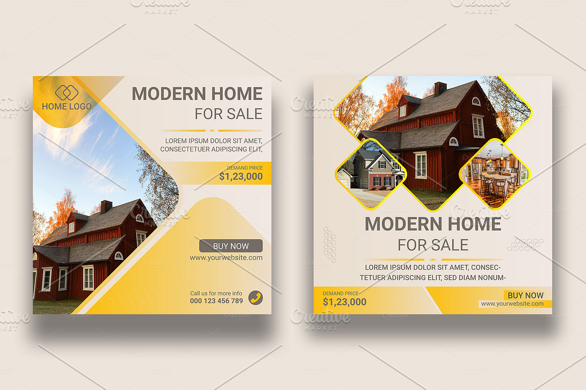 Home Sale Real Estate Instagram Post, a Social Media Template by mh_arif (Photo 3 of 4)