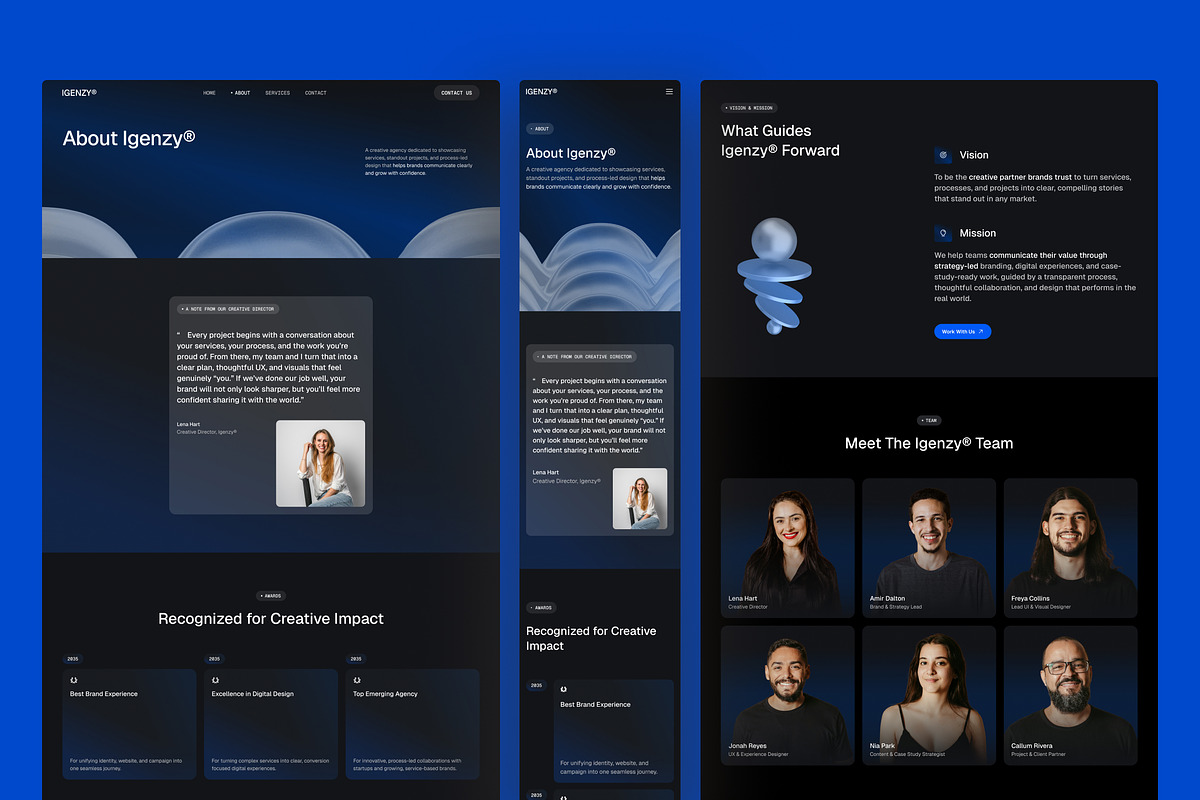 Igenzy – Creative Agency Website UI, an UI Kit Template by peterdraw (Photo 3 of 7)