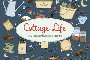 Cottage Life Illustration Set