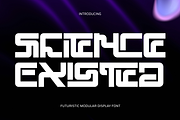 Science Existed - Futuristic Font, a Sans Serif Font by 177Studio (Thumbnail 1 of 8)