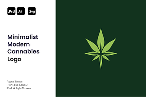 Minimalist Modern Cannabis Logo, a Branding & Logo Template by Luxury Logos