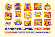 Animated Congratulations Stickers, an Emoji Icon by Creative Stall (Thumbnail 1 of 5)