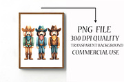 Cowboy Nutcrackers, Christmas PNG, an Illustration by Libby Wishes (Thumbnail 2 of 6)