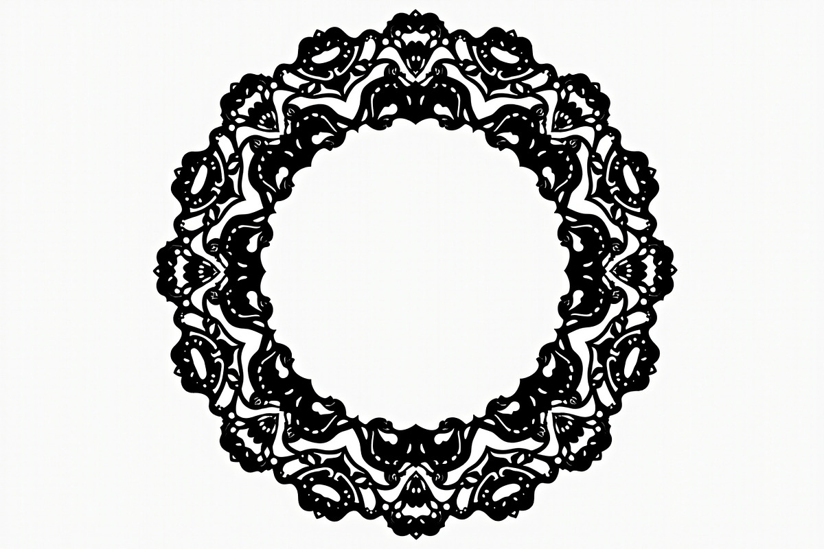 Mandala Frame with Abstract Floral, an Illustration by Amazin_art (Photo 8 of 16)