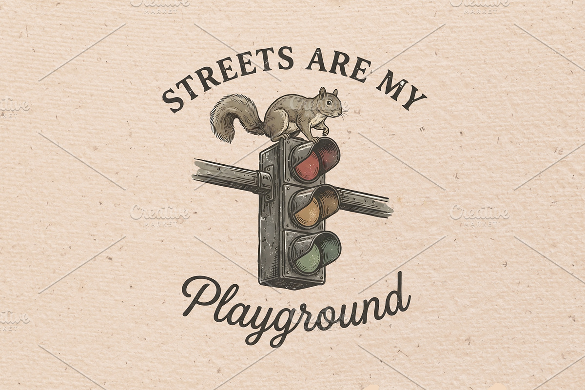 Streets are my playground, an Animal Illustration by Vectorlina (Photo 1 of 4)
