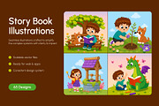 65 Story Book Flat Illustrations, an Education Illustration by Brickclay (Thumbnail 1 of 11)