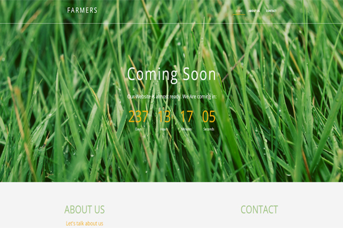 Farmers - Coming Soon Template HTML, a Websites & App Template by earthquake (Photo 2 of 4)
