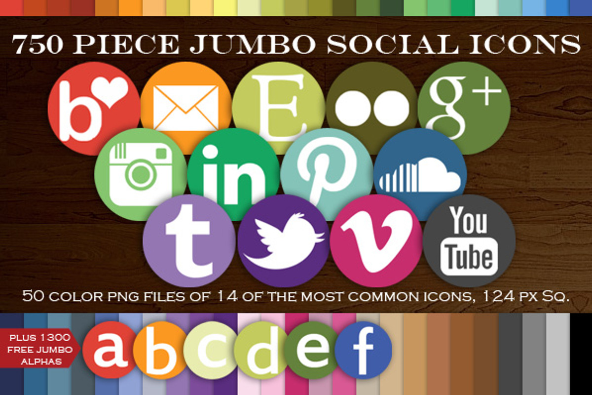 HUGE 700 Social Media Icon Package, an Icon by The Geekery Store