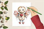 Valentine Voodoo Doll Clipart, an Illustration by Design Market (Thumbnail 4 of 5)