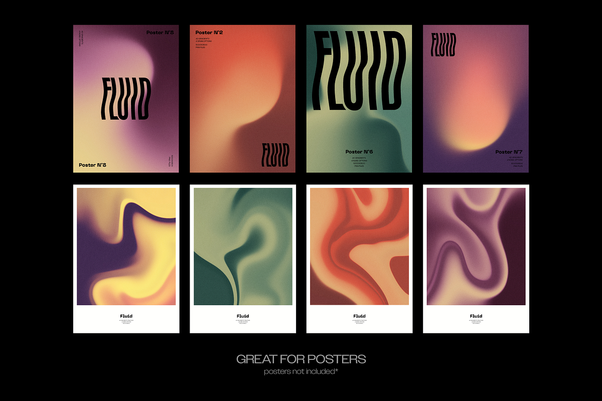 FLUID 40 Retro-Futuristic Gradients, a Background Graphic by Katedsgn (Photo 3 of 10)