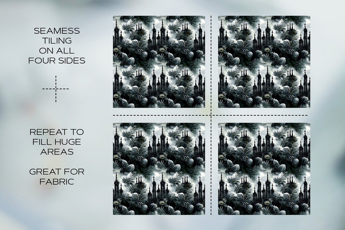 Gothic Gardens Elegant Dark Florals, a Pattern Graphic by Skritch Studio (Photo 3 of 7)