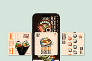 Japanese // Food Social Media Kit, a Design Template by SecondBrain Store (Thumbnail 4 of 9)